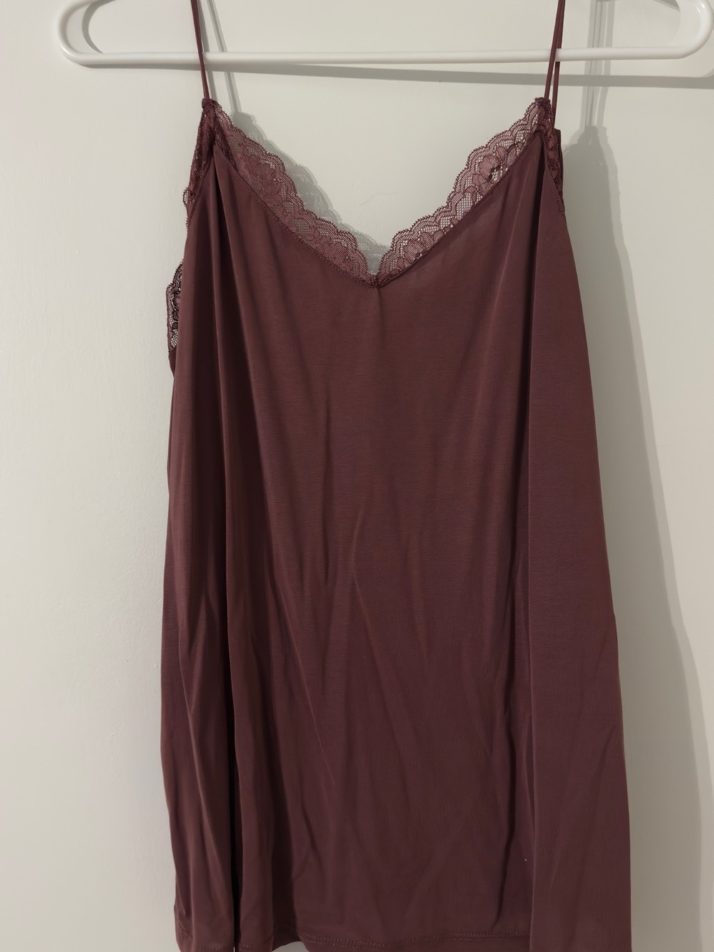 Maurices Lace-Trim Slip in Deep Wine